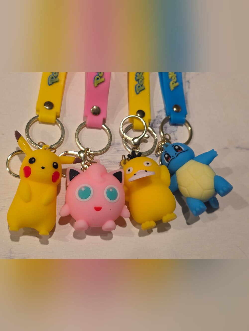 3D Pokémon Keychain- Pikachu Squirtle Jigglypuff Psyduck - Picture 2 of 3